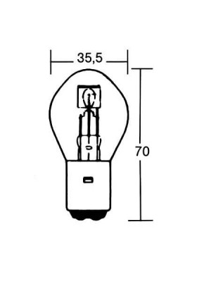[209-145] S2 lampa 12V 35/35W BA20D